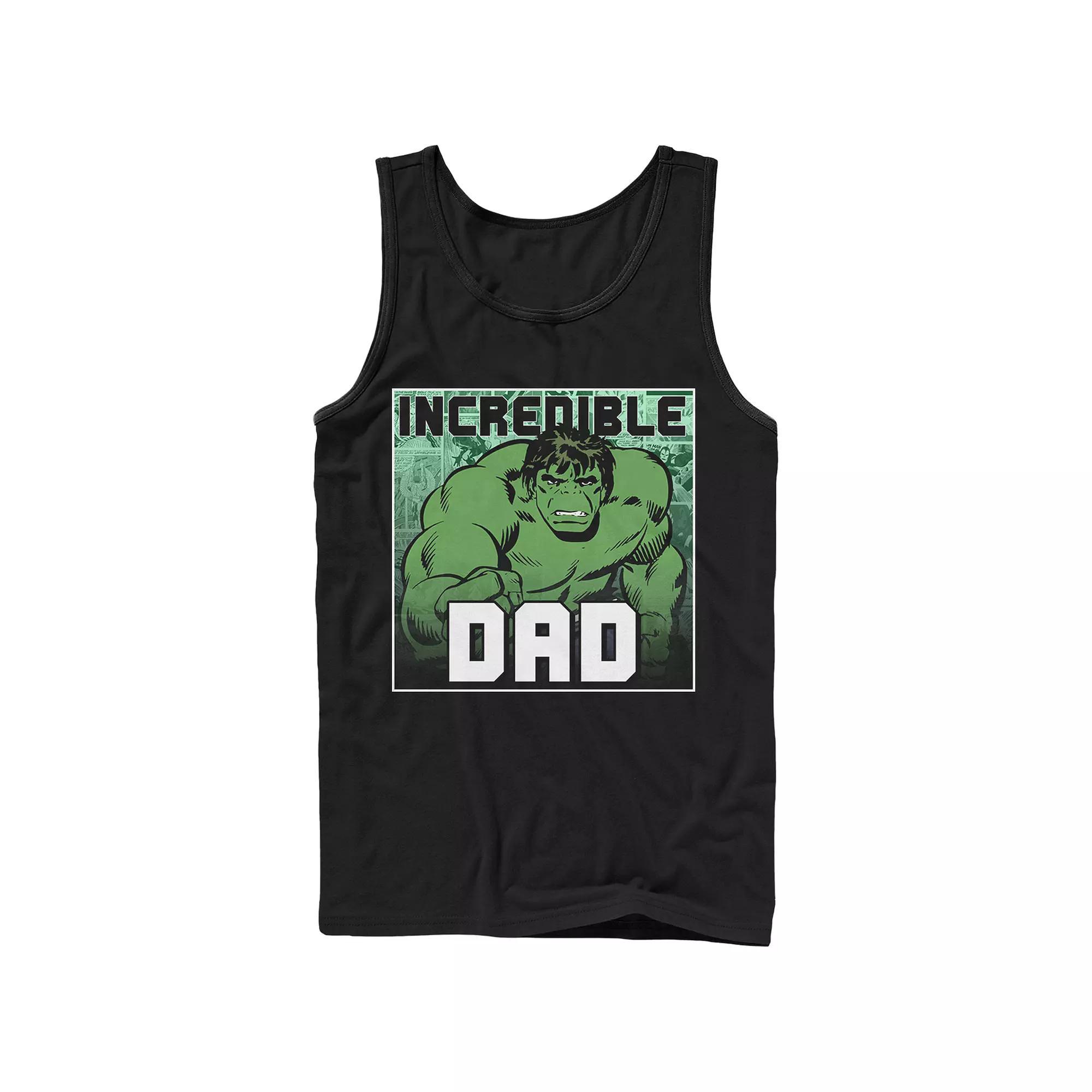 Men's Marvel Hulk Incredible Dad Graphic Tank Top,  Product Image