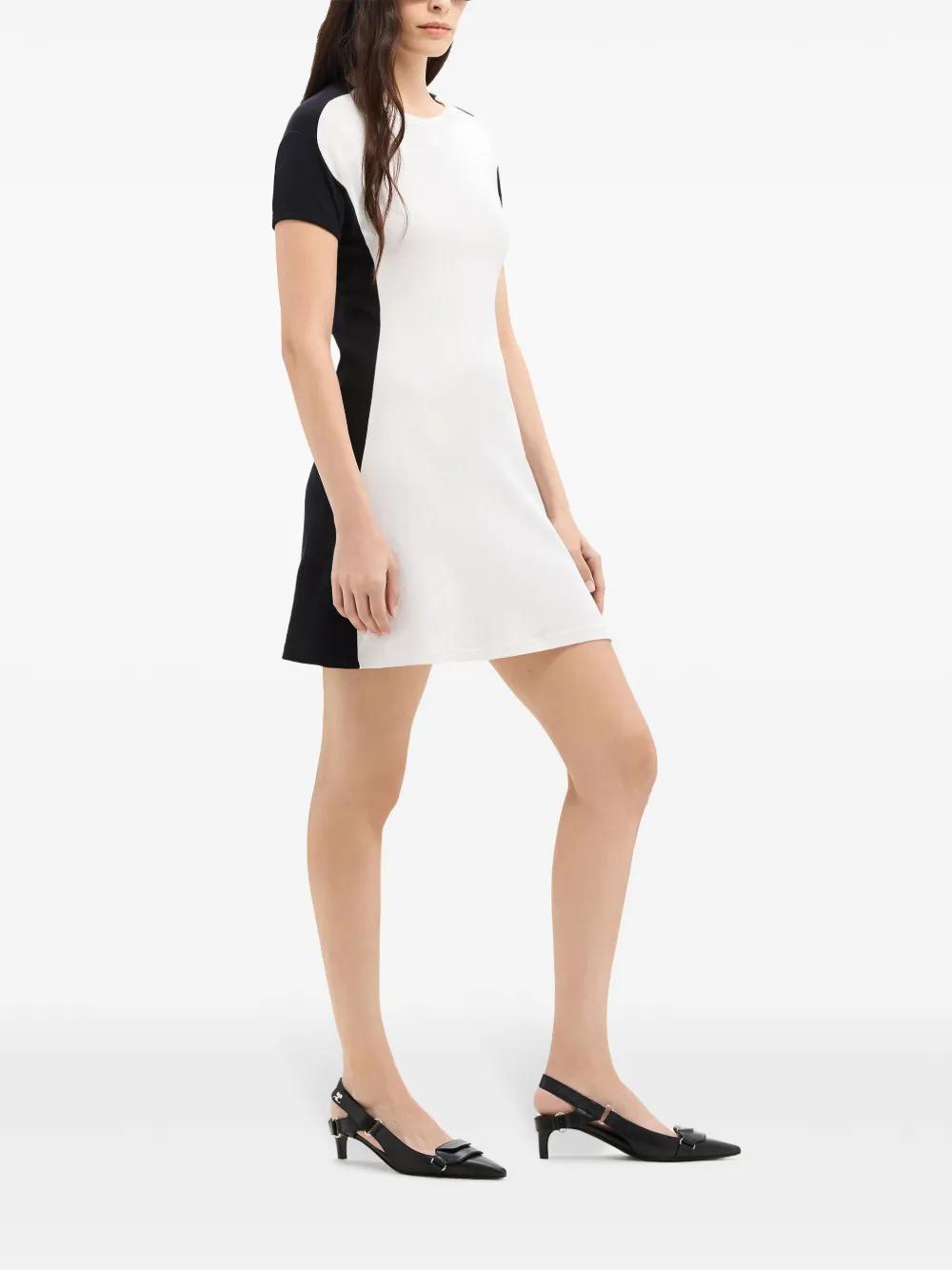 contrast-frame cotton mini dress Product Image