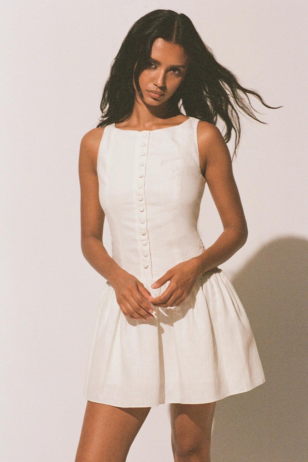 Blair Mini Dress White Product Image