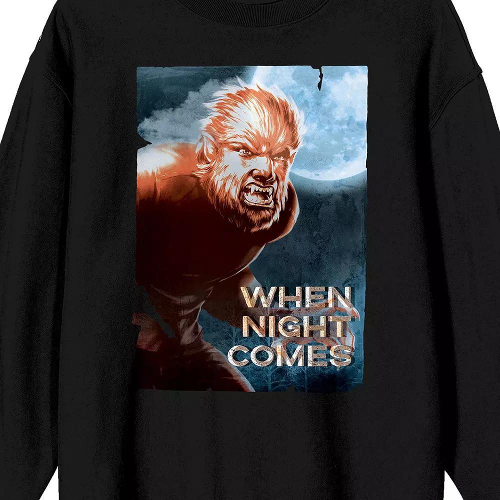 Men's Universal Monsters Wolfman Long Sleeve Graphic Tee,  Product Image