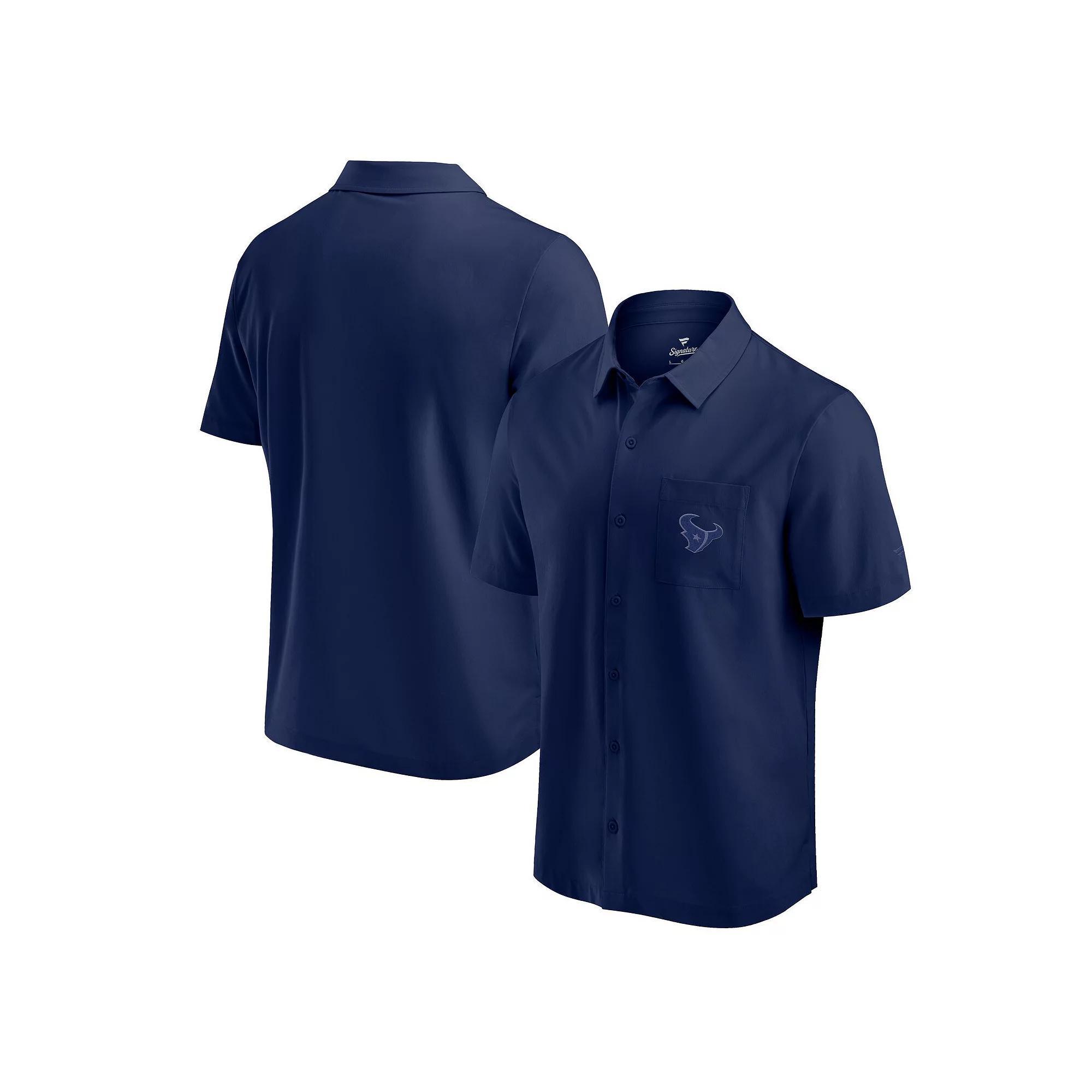 Men's Fanatics Navy Houston Texans Front Office Button-Up Shirt,  Product Image