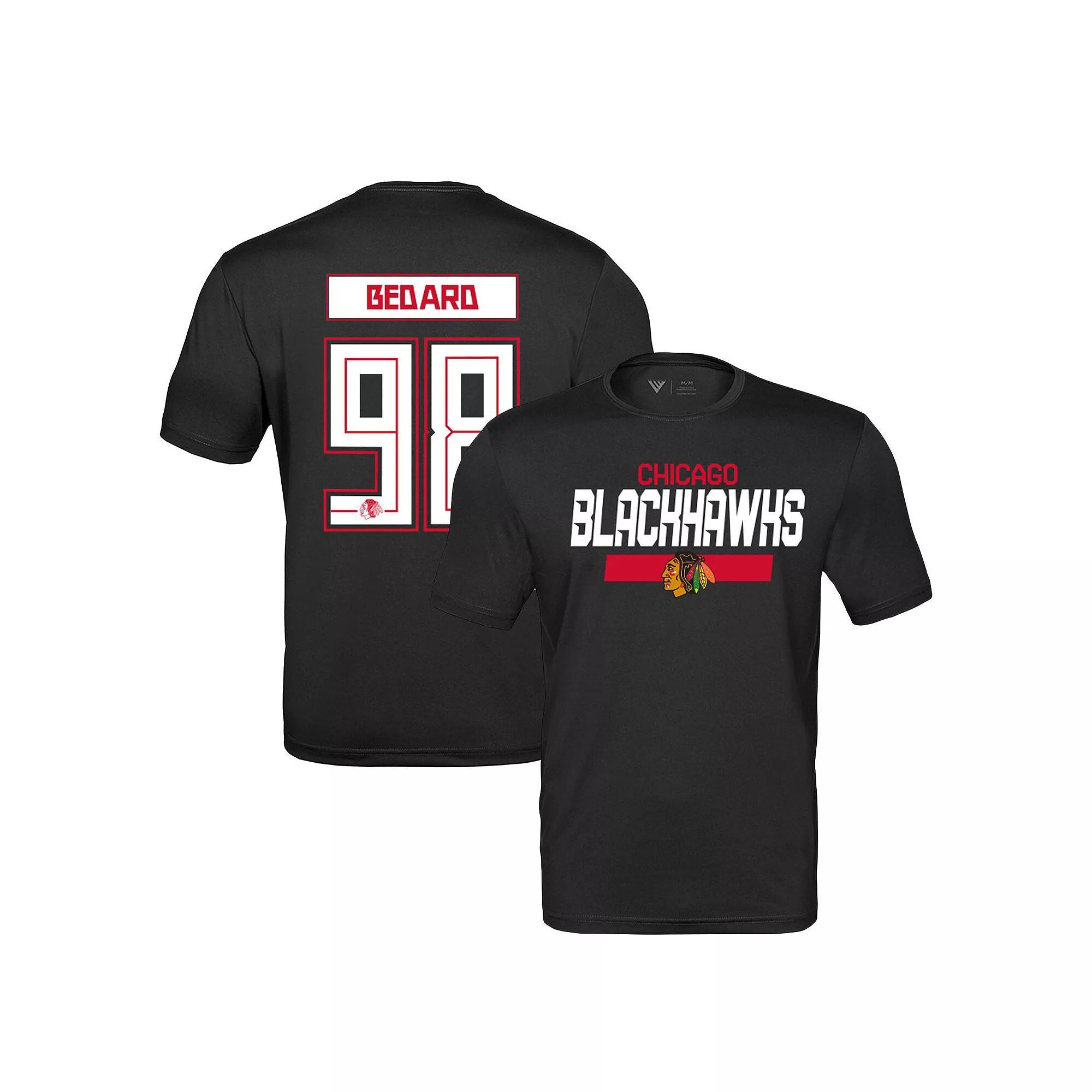 Men's Levelwear Connor Bedard Black Chicago Blackhawks Anthem Name & Number Player T-Shirt, Size: XL Product Image