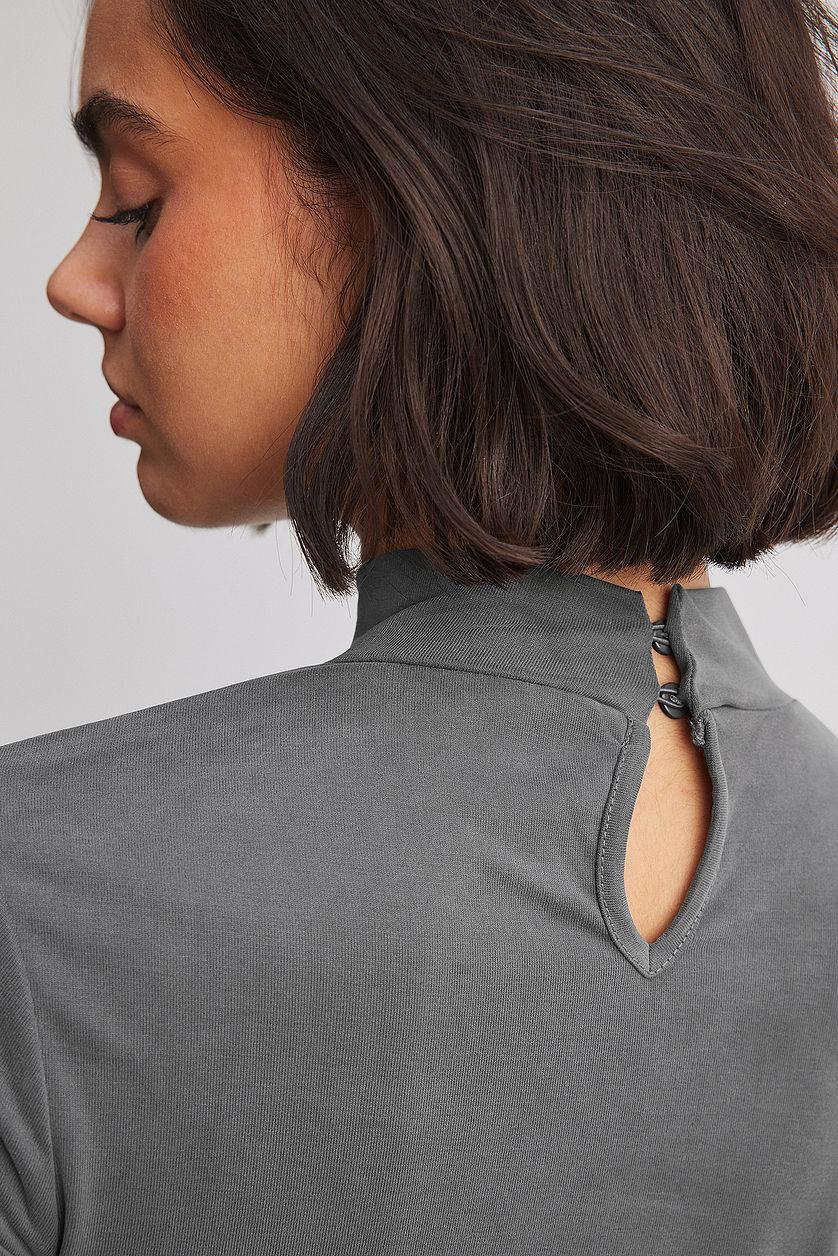 Turtleneck Jersey Top Product Image