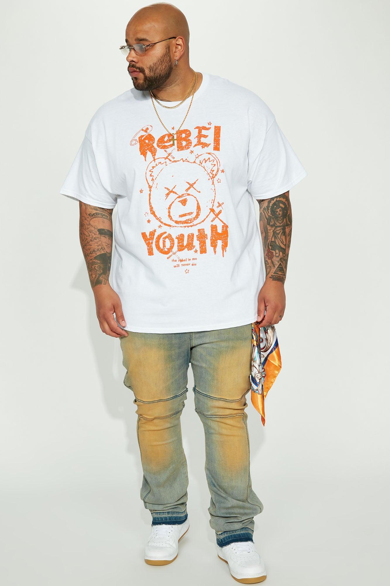 Rebelled Youth Short Sleeve Tee - White Product Image