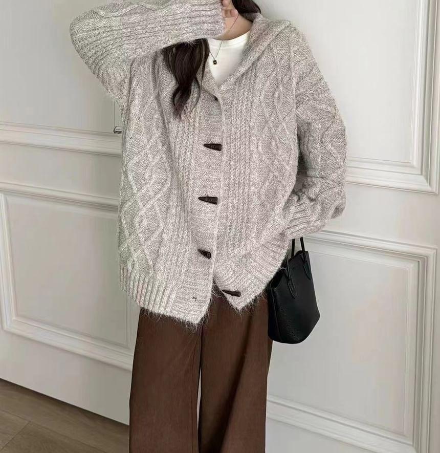 Hooded Toggle Cardigan Product Image