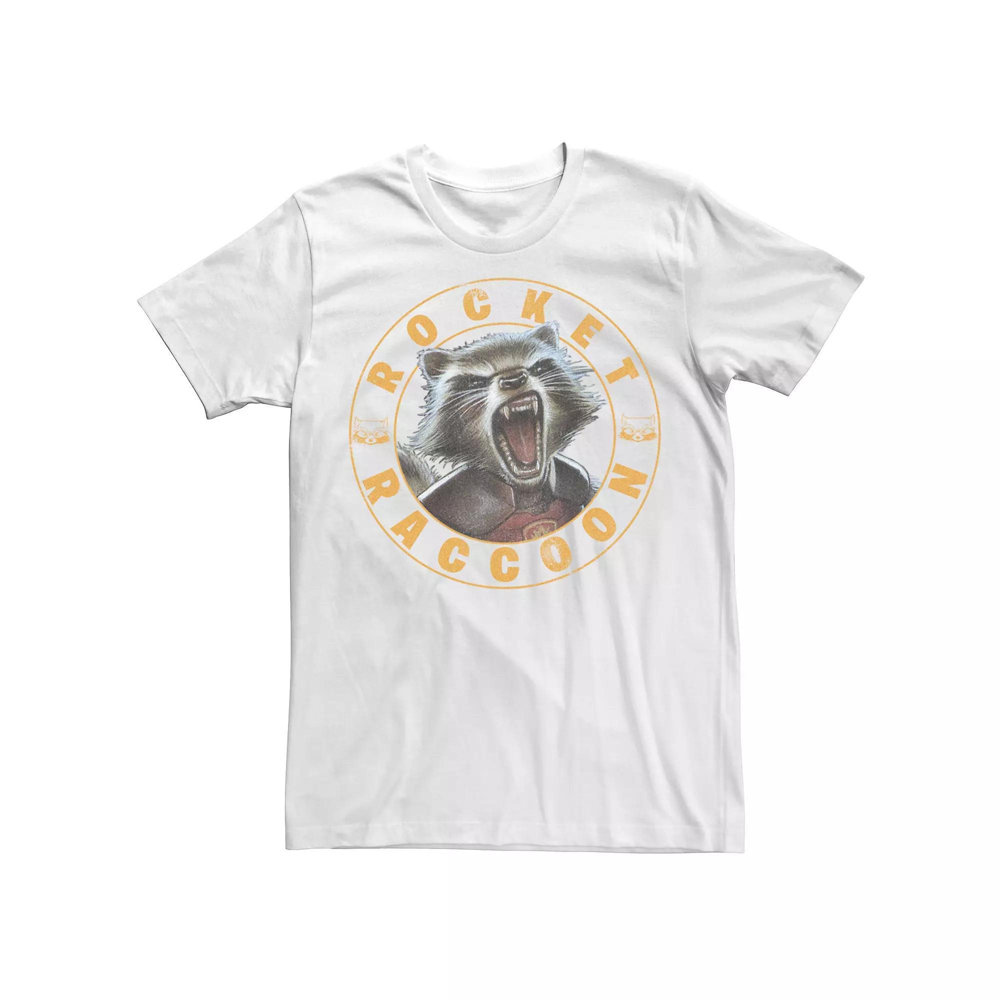Men's Marvel Gaurdians of The Galaxy Rocket Raccoon Snarling Portrait Tee,  Product Image