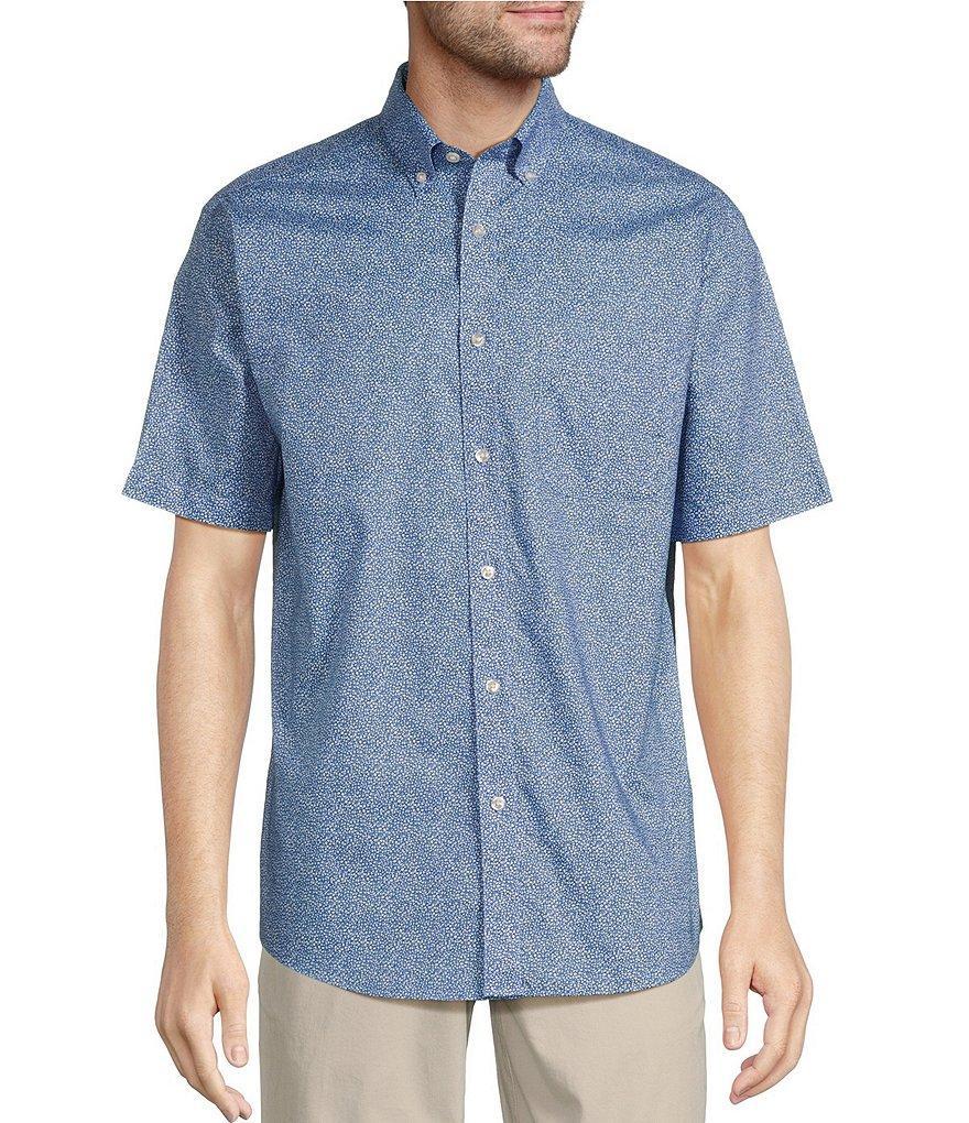Gold Label Roundtree & Yorke Full Fit Non-Iron Micro Floral Short Sleeve Sport Shirt Product Image