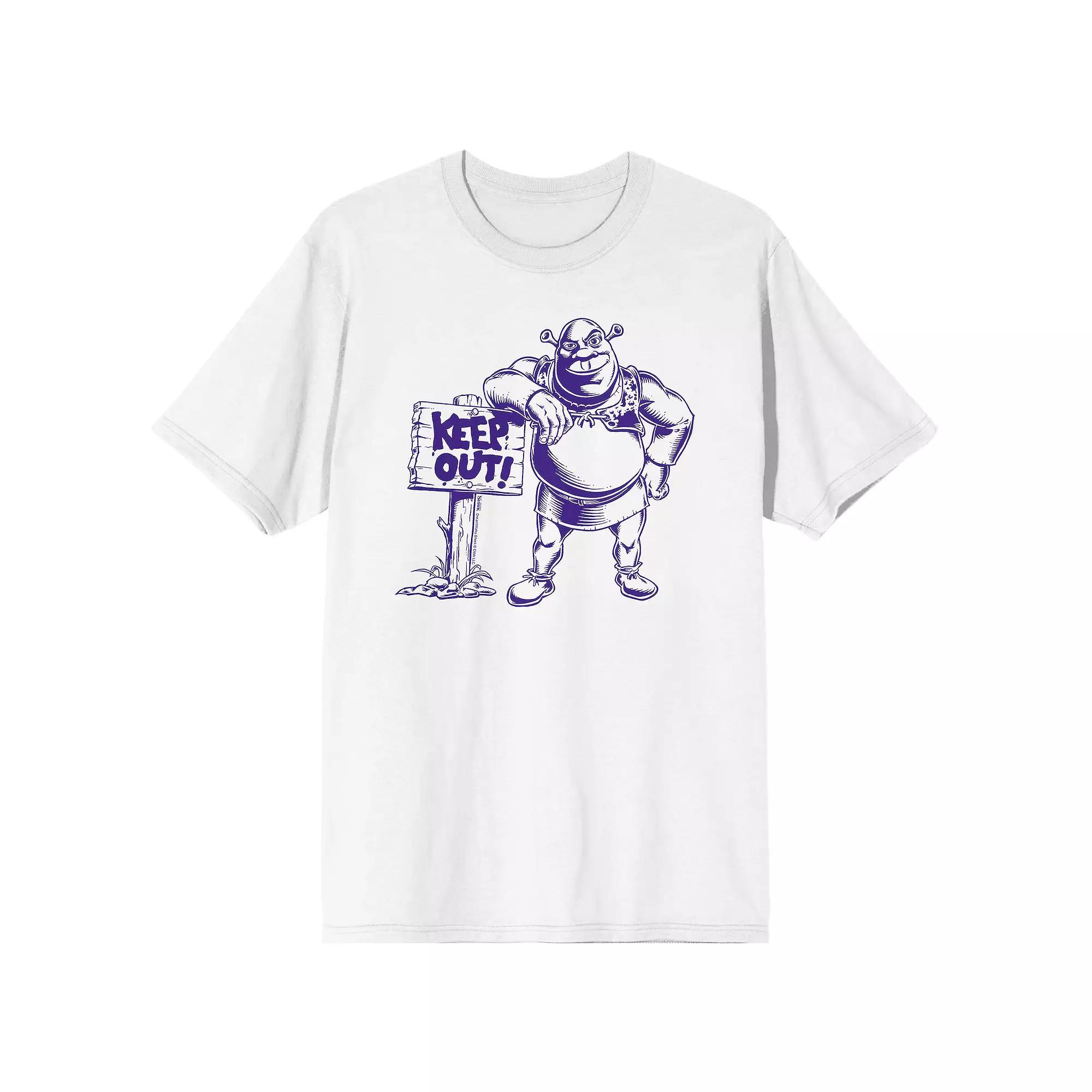 Men's Shrek Keep Out Sign Short Sleeve Graphic T-Shirt,  Product Image
