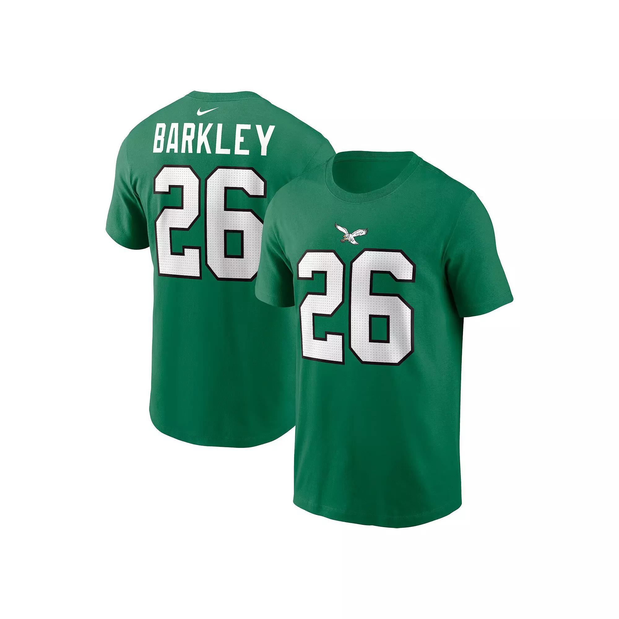 Men's Nike Saquon Barkley Kelly Green Philadelphia Eagles Player Name & Number T-Shirt,  Product Image