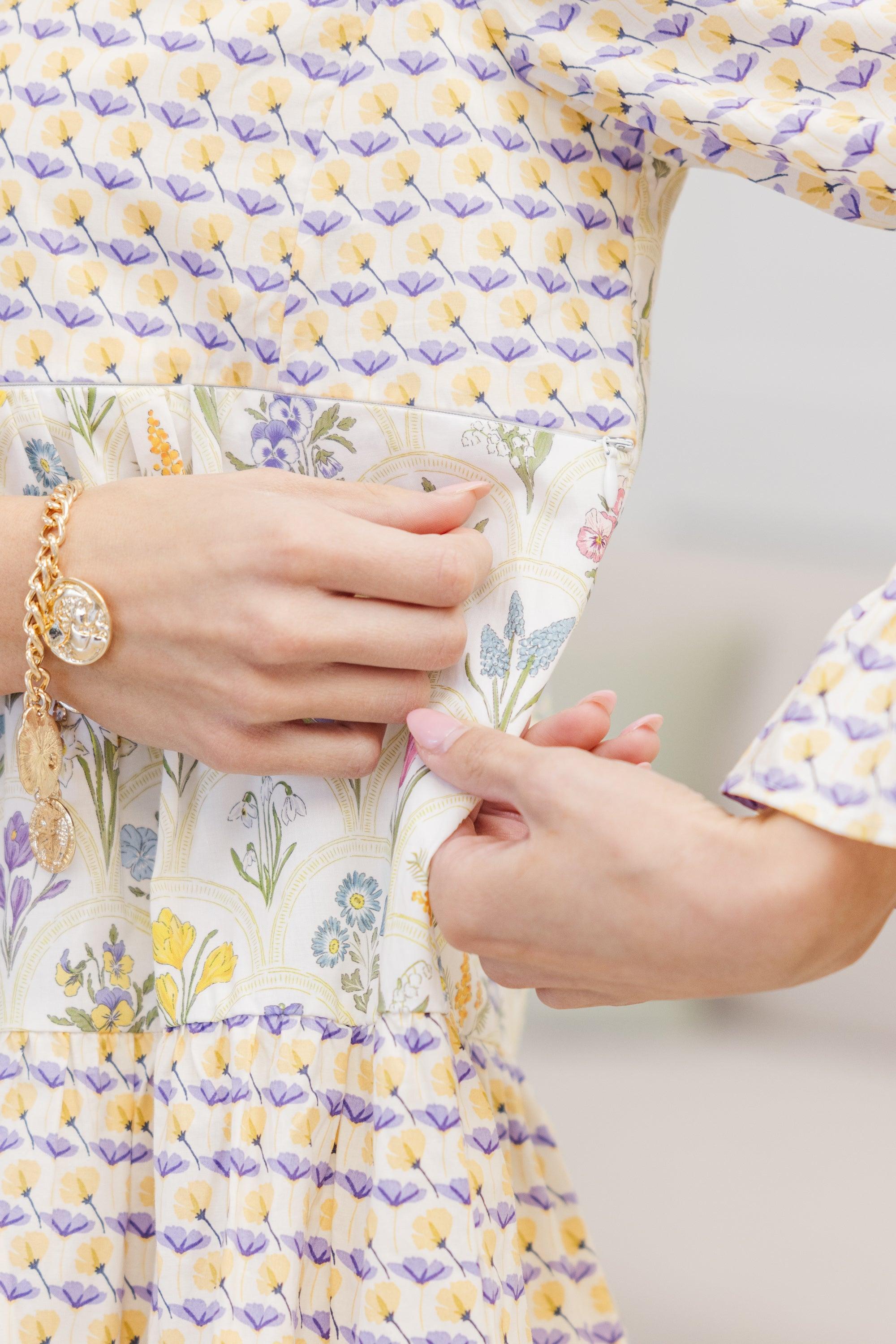 NURSING COLLECTION: In Your Happy Place Yellow Floral Dress Female Product Image