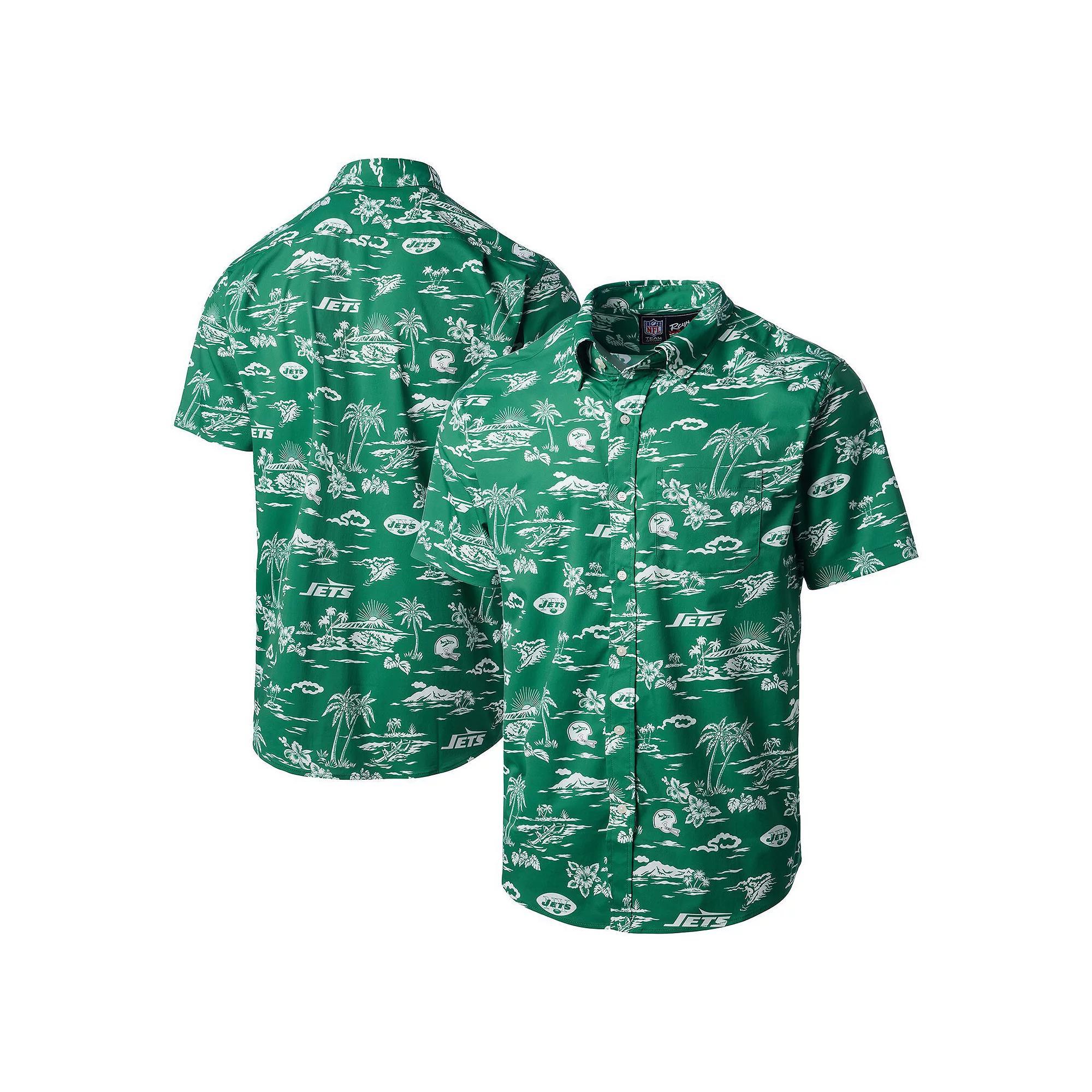 Men's Reyn Spooner Green New York Jets Throwback Pua Performance Polo,  Product Image