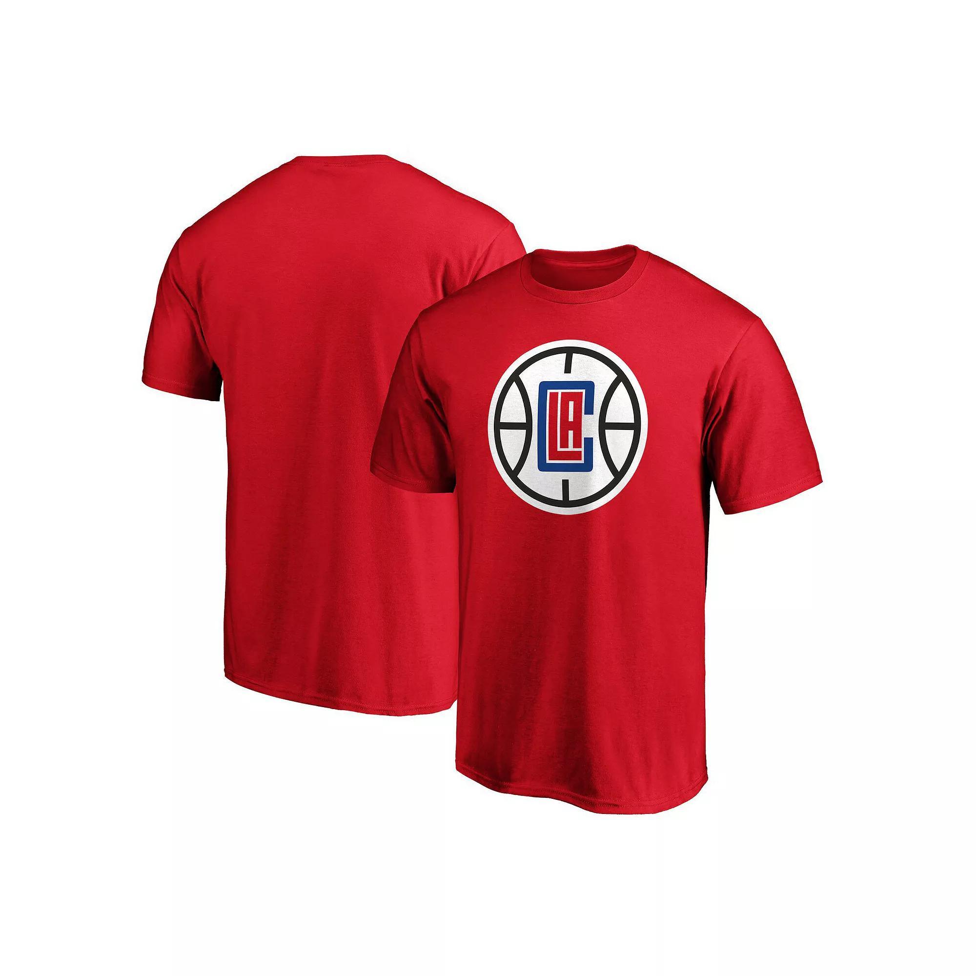 Men's Fanatics Branded Red LA Clippers Primary Team Logo T-Shirt, Size: Small Product Image