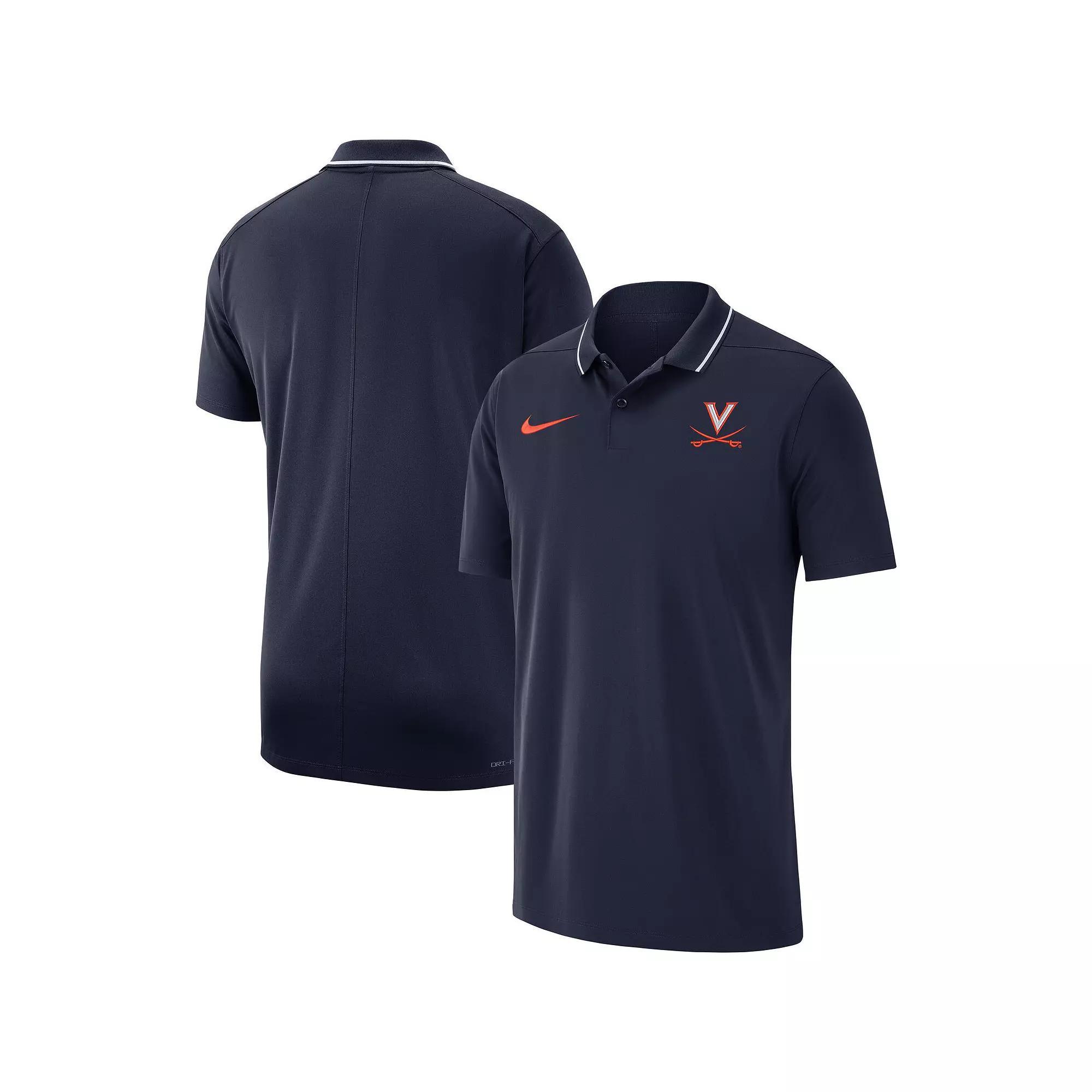 Men's Nike Navy Virginia Cavaliers 2023 Coaches Performance Polo,  Product Image