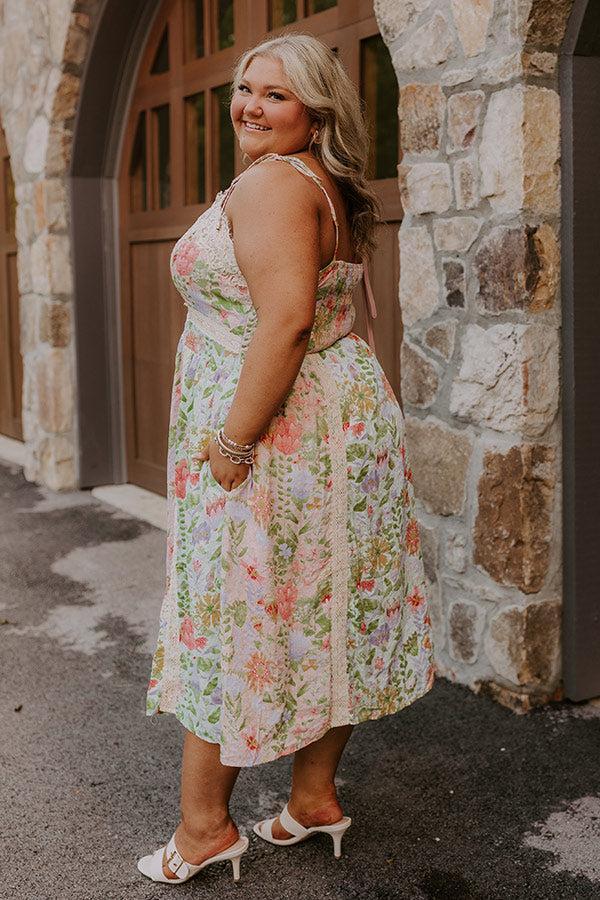 Whimsical Ways Floral Midi Dress Curves Product Image