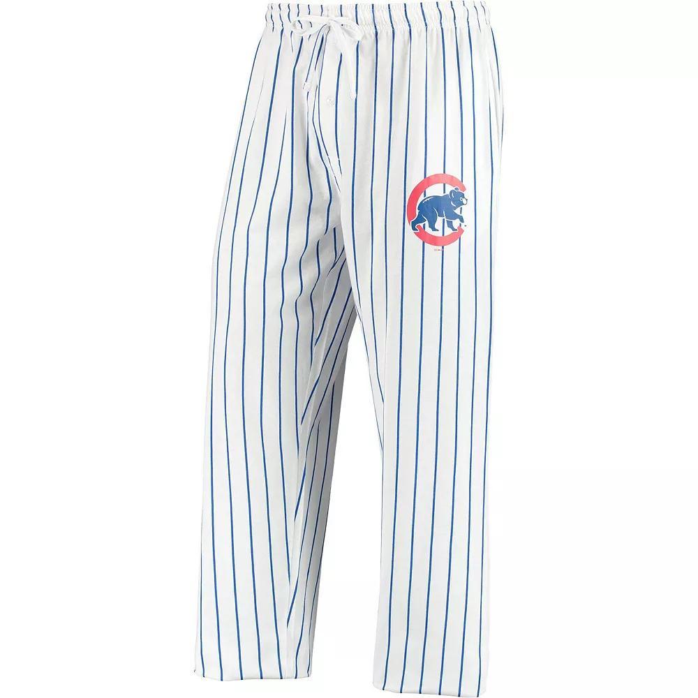 Men's Concepts Sport White/Royal Chicago Cubs Vigor Sleep Pant, Size: Medium Product Image