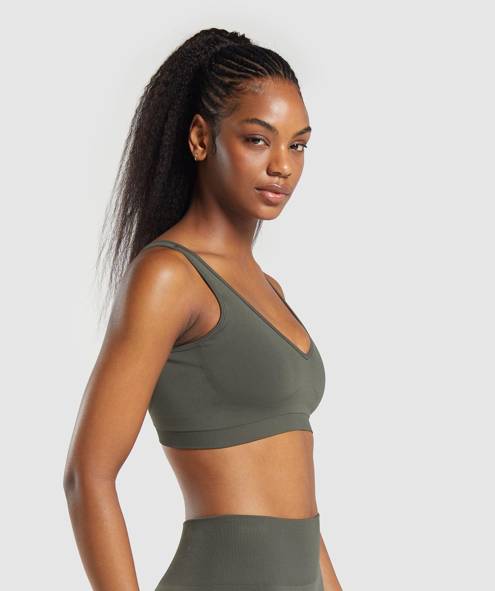 Gymshark Everyday Seamless Sports Bra - Strength Green Female Product Image