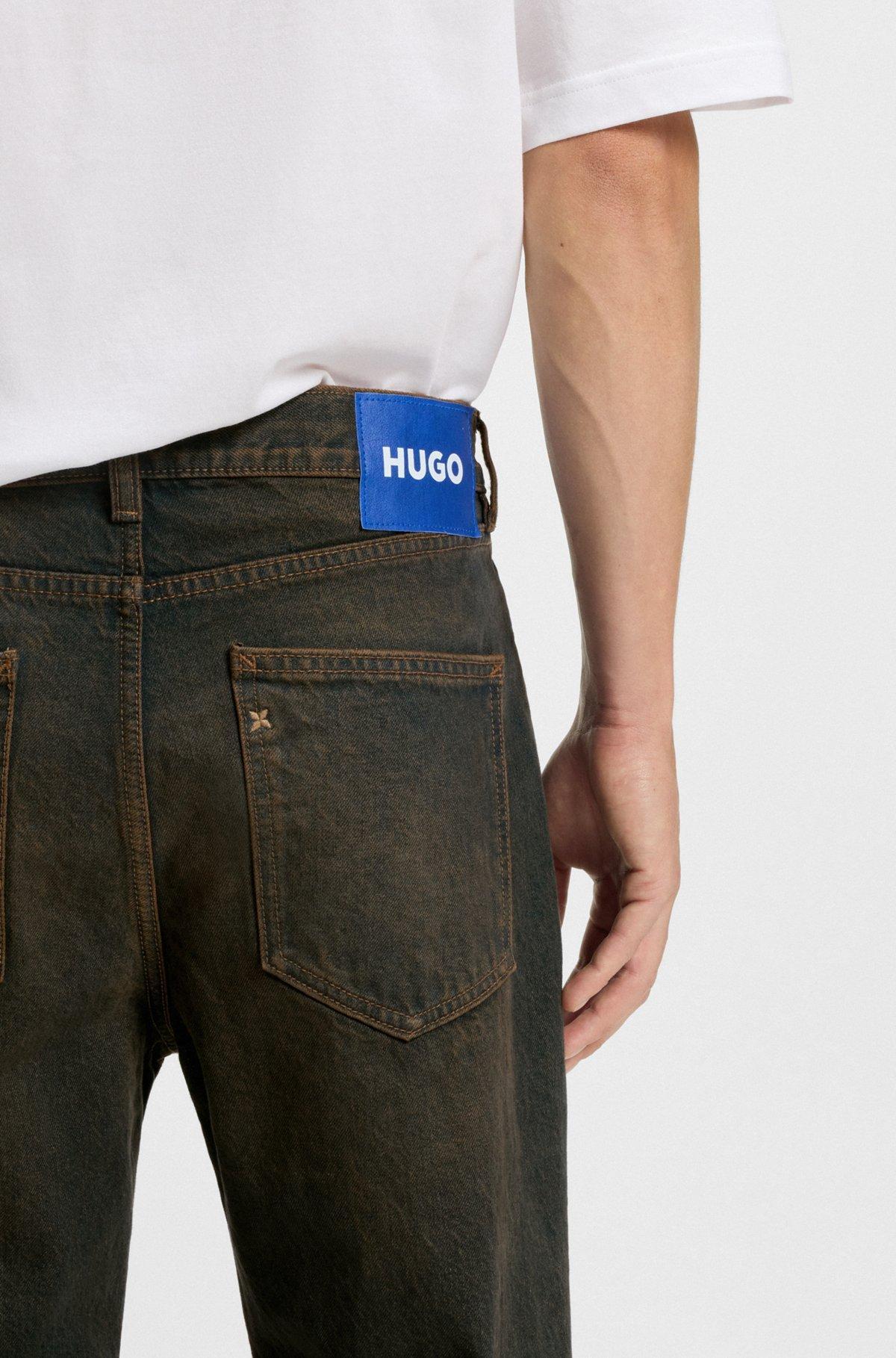 Regular-fit jeans in green-cast rigid denim Product Image