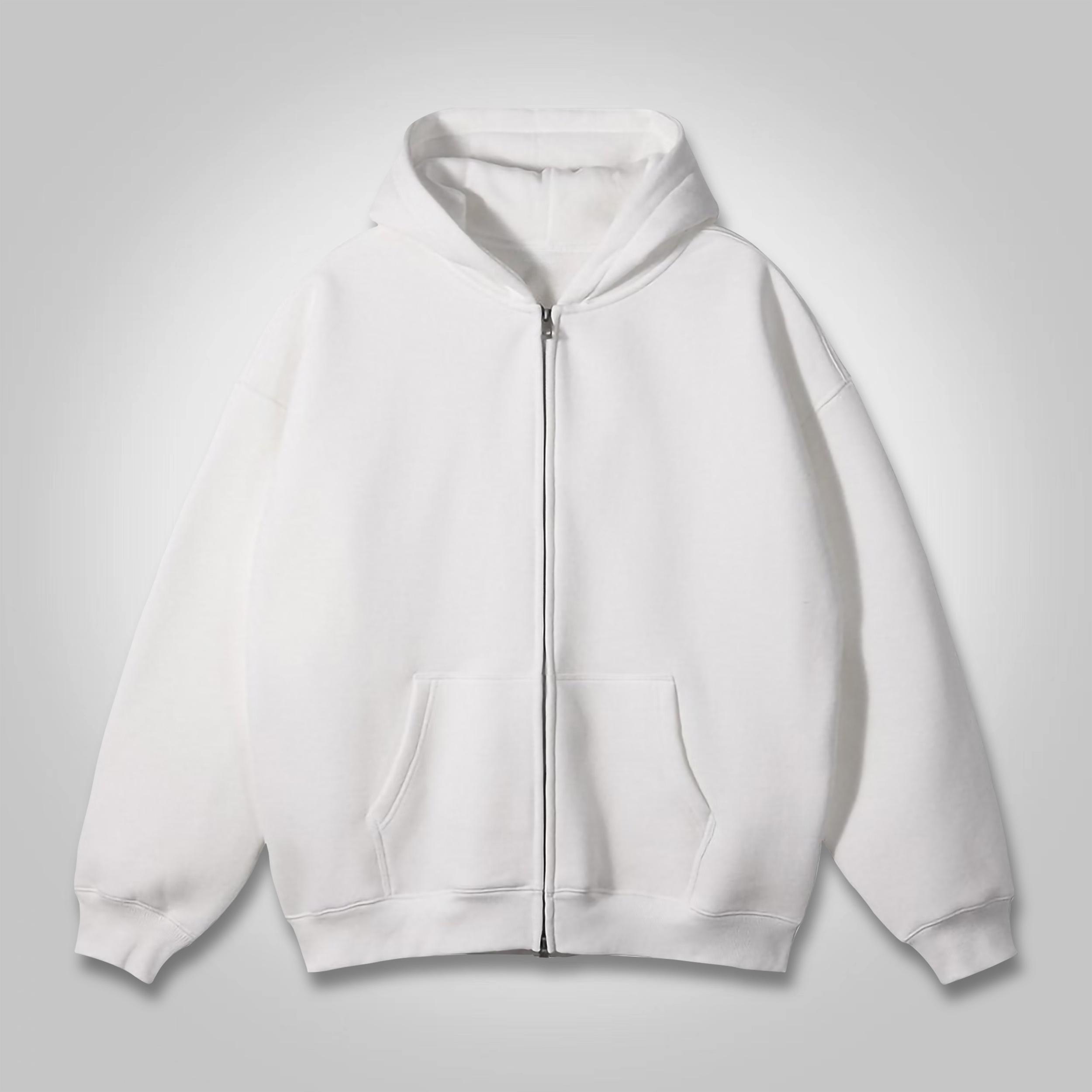 Sopula Basic Solid Color Zip Up Hoodie Product Image