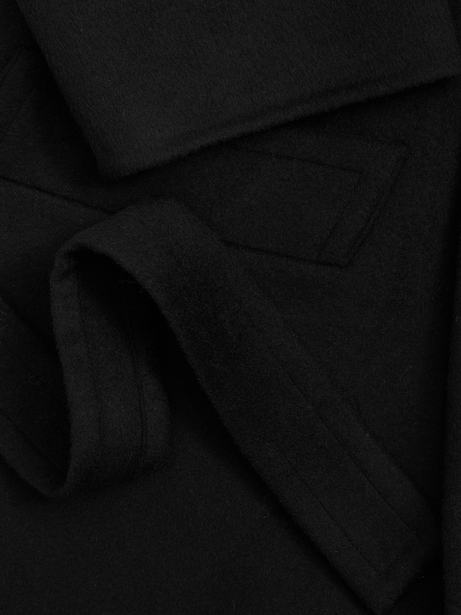 Wool-Blend Blindseam Coat in Black Product Image