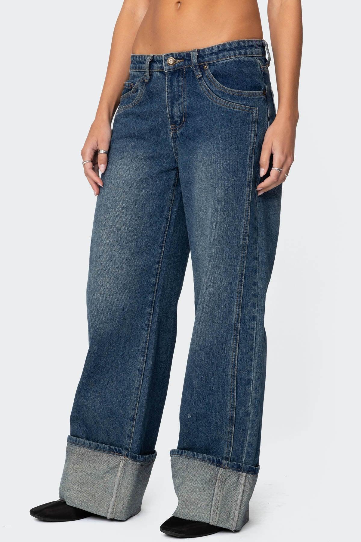 Vesper Cuffed Low Rise Jeans Product Image