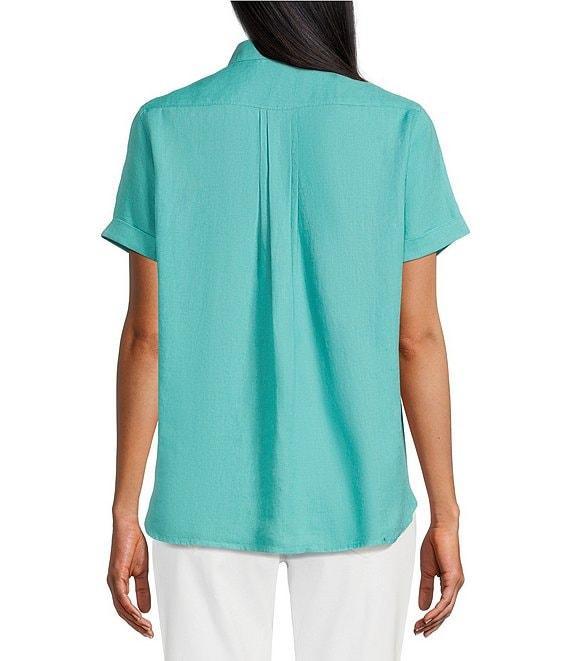 Tommy Bahama Point Collar Short Sleeve Button Front Top Product Image