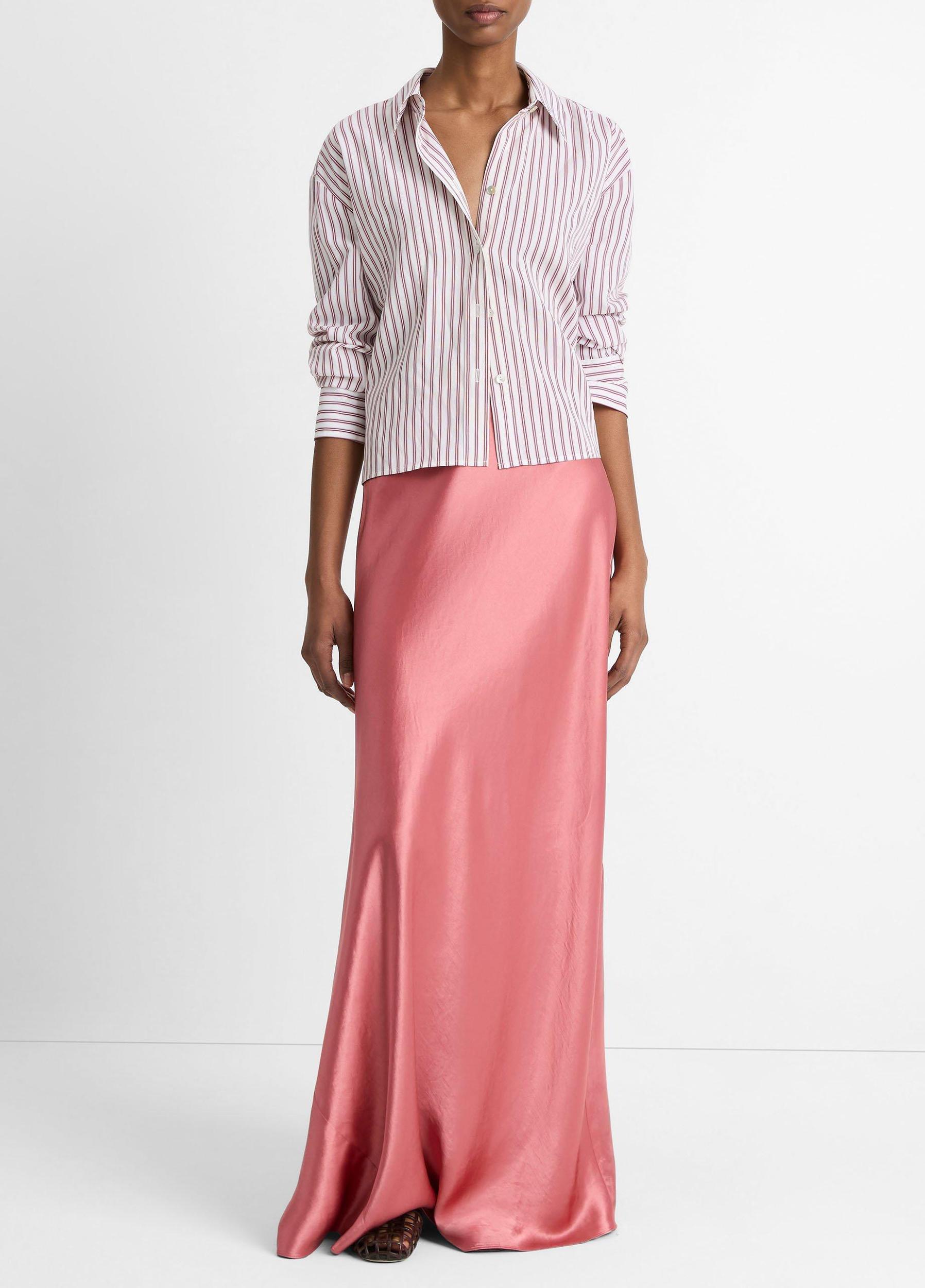 Till Stripe Cropped Button-Front Shirt Product Image