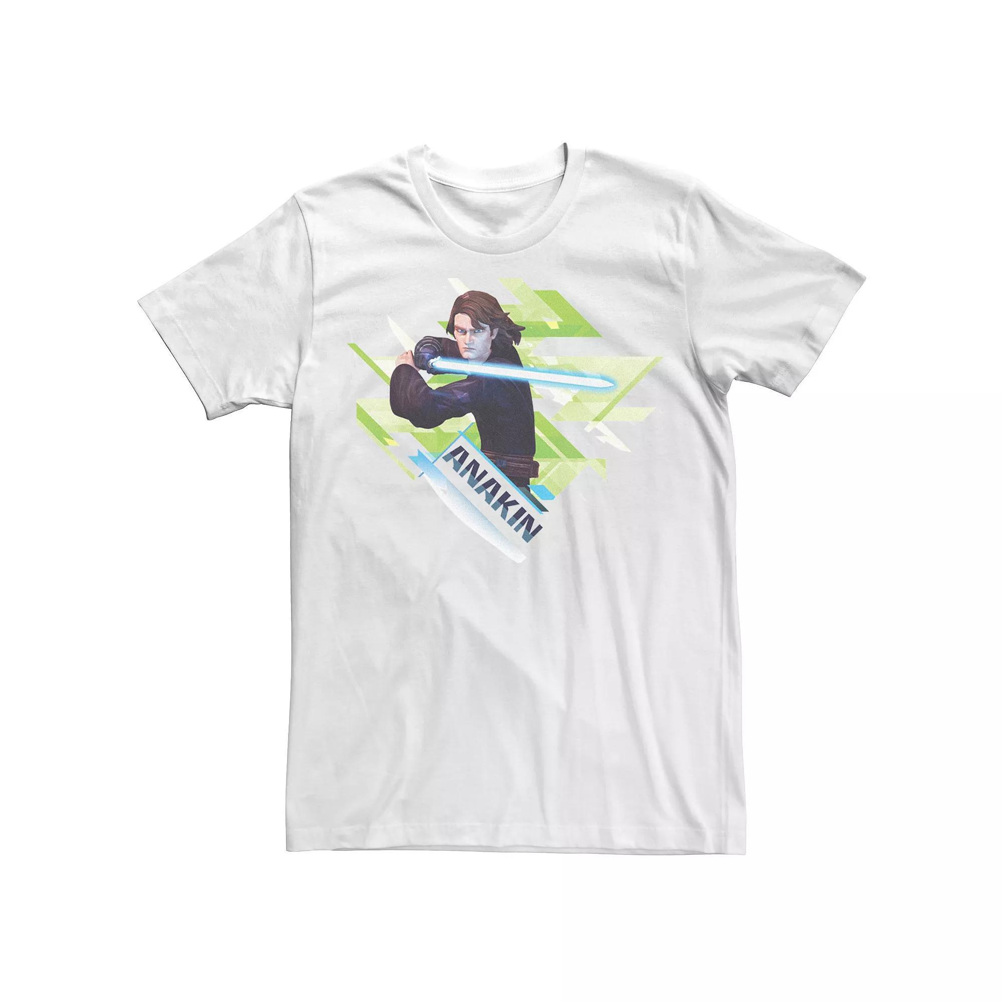 Men's Star Wars: The Clone Wars Anakin Portrait Tee, Size: 3XL, White Product Image
