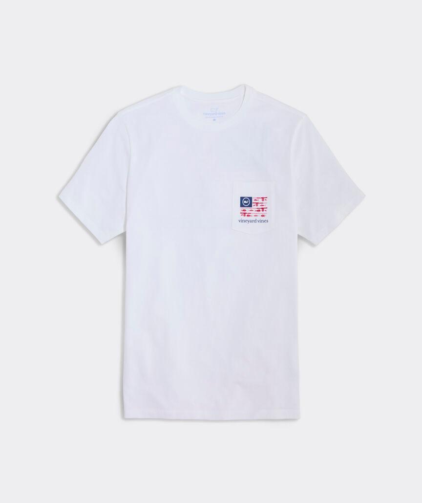 USA Reel Flag Short-Sleeve Pocket Tee Product Image