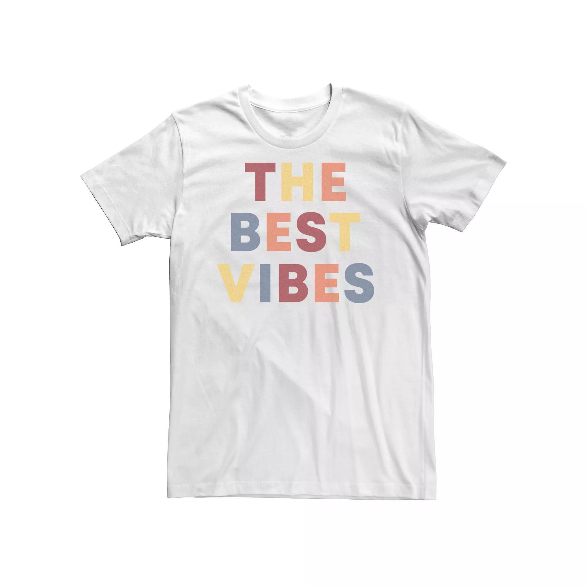 Big & Tall Fifth Sun "The Best Vibes" Colorful Tee, Men's, Size: 3XL Tall, White Product Image