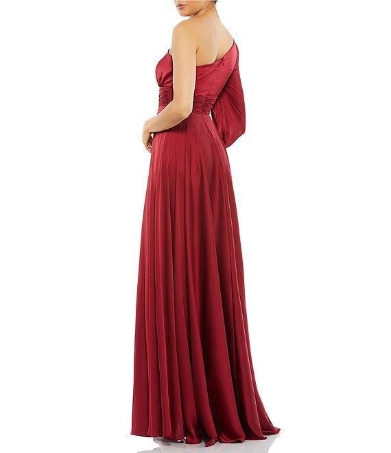 Mac Duggal One Shoulder Bishop Sleeve A-Line Gown Product Image