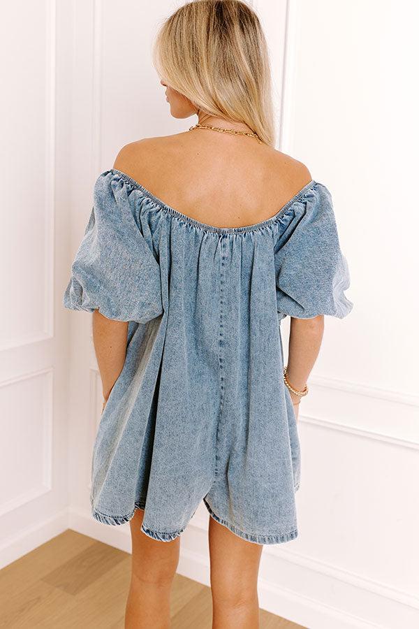 Easy Does It Denim Romper Product Image