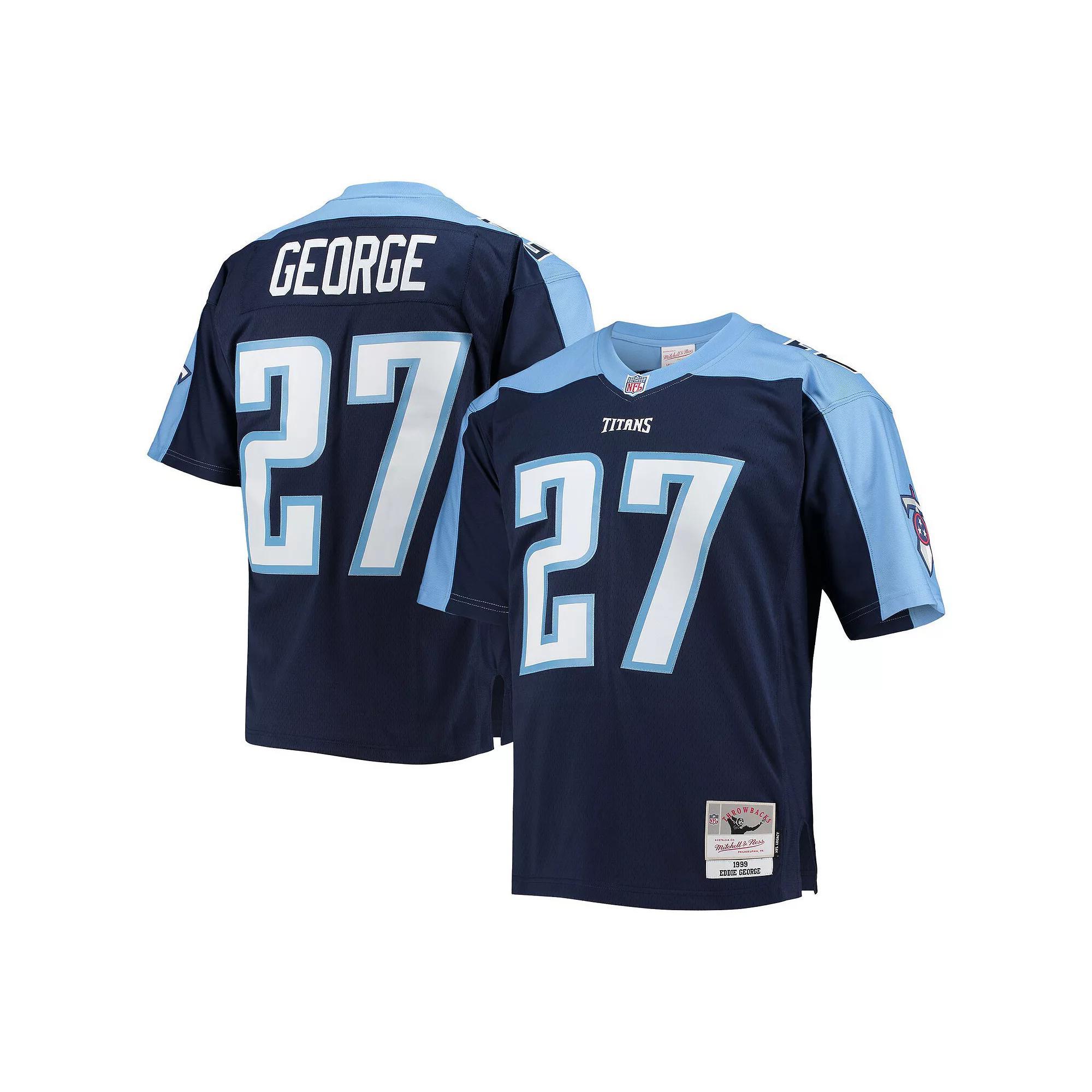 Men's Mitchell & Ness Eddie George Navy Tennessee Titans 1999 Legacy Replica Jersey, Size: Medium, Blue Product Image