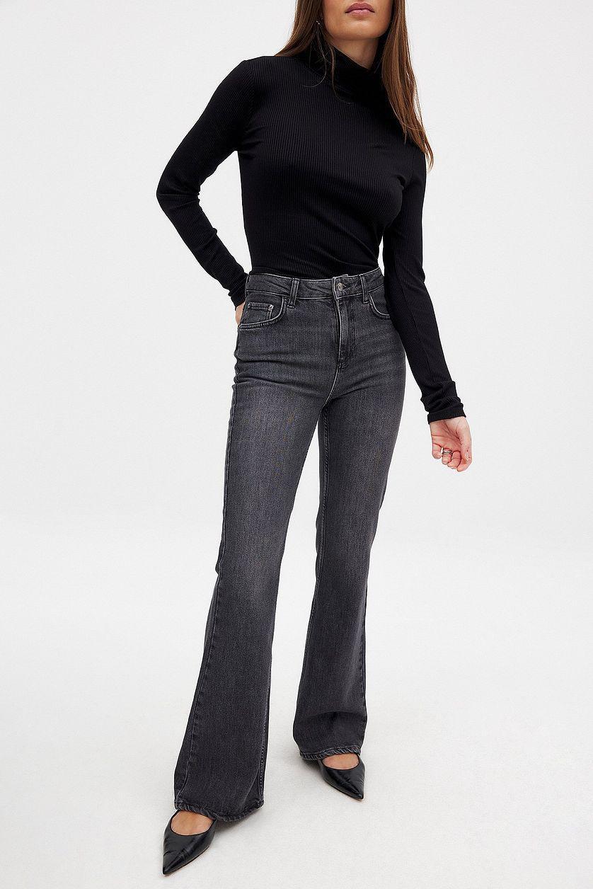 High Waist Flared Denim Product Image