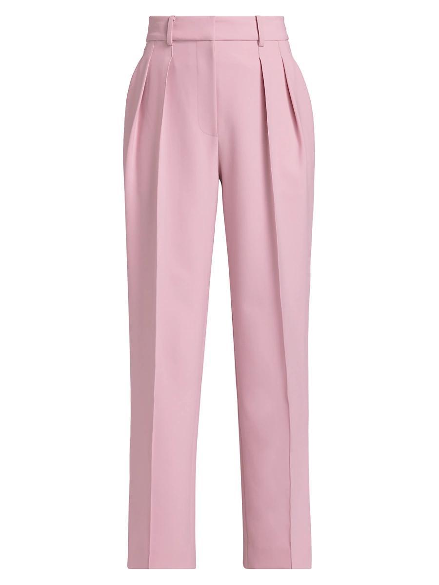Womens Pleat Front Cropped Pants Product Image
