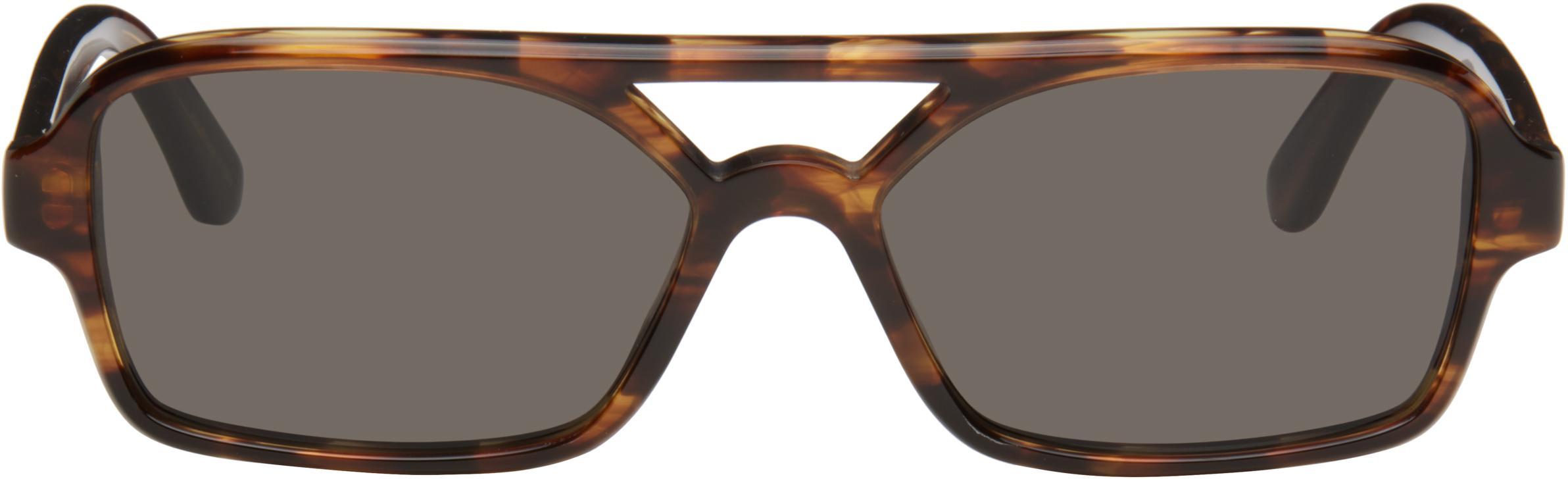 RETROSUPERFUTURE Brown Vico Sunglasses In Striato Product Image