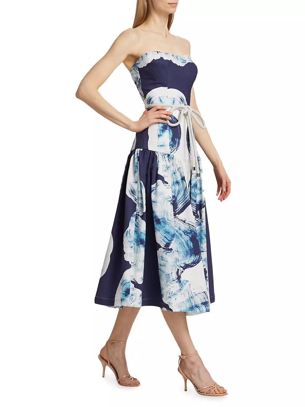 Adelaida Wave Strapless Midi-Dress Product Image