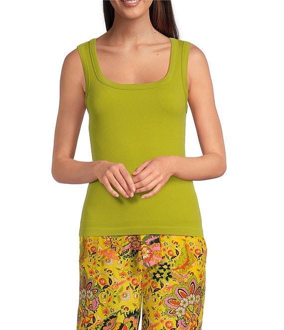 Gibson & Latimer Ribbed Knit Scoop Neck Sleeveless Tank Top Product Image