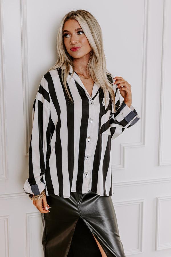 Fiercely Loved Stripe Button Up Product Image