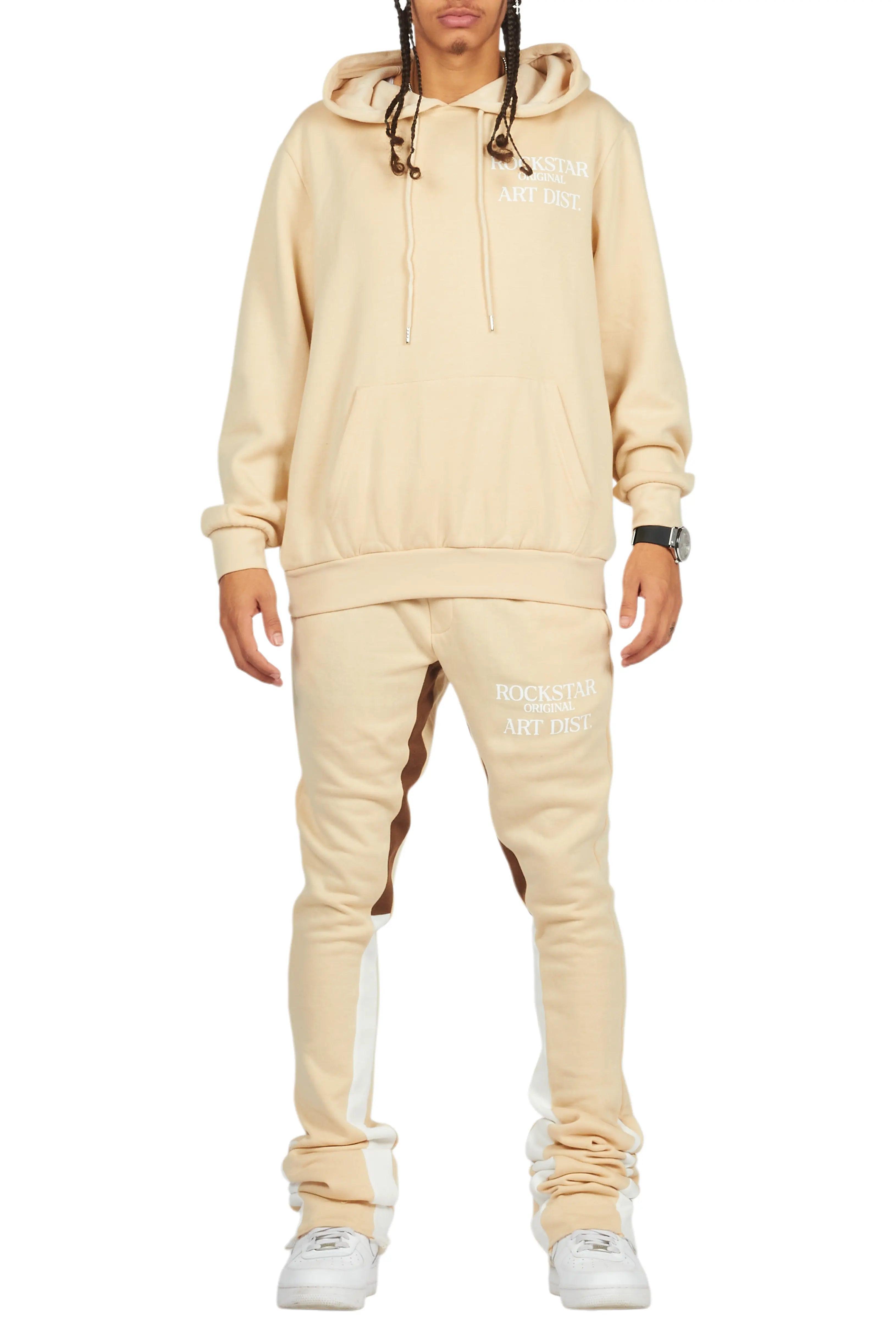 Briggs Beige Hoodie/Super Stacked Flare Track Set Male Product Image