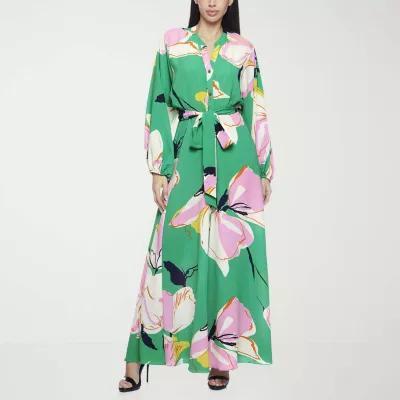 Premier Amour Womens Long Sleeve Floral Maxi Dress Product Image