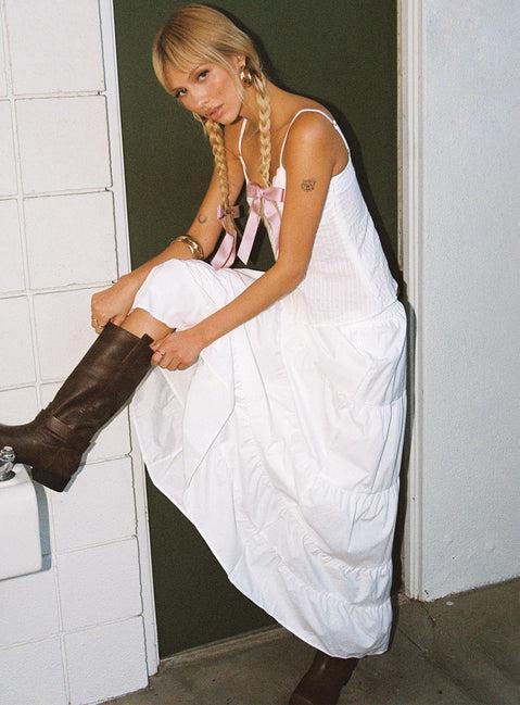 Garden Party Maxi Skirt White Product Image