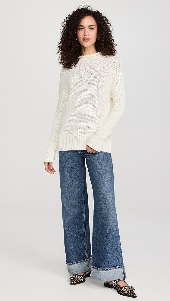 La Ligne Mock Neck Solid Marina Sweater | Shopbop Product Image