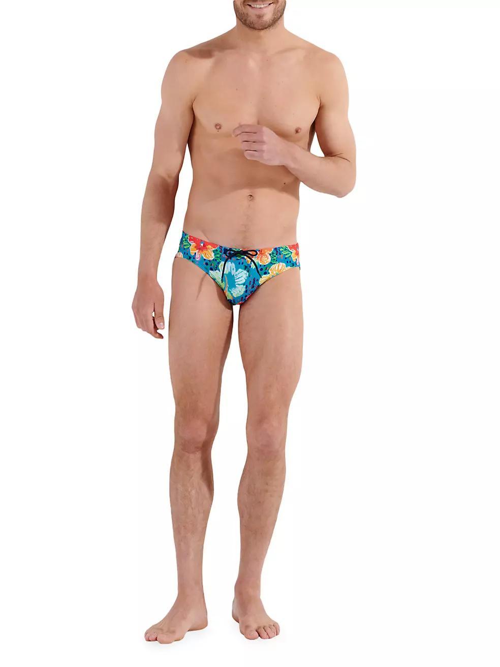 Dino Floral Swim Briefs Product Image