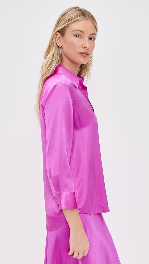 L'AGENCE Dani Silk Blouse | Shopbop Product Image