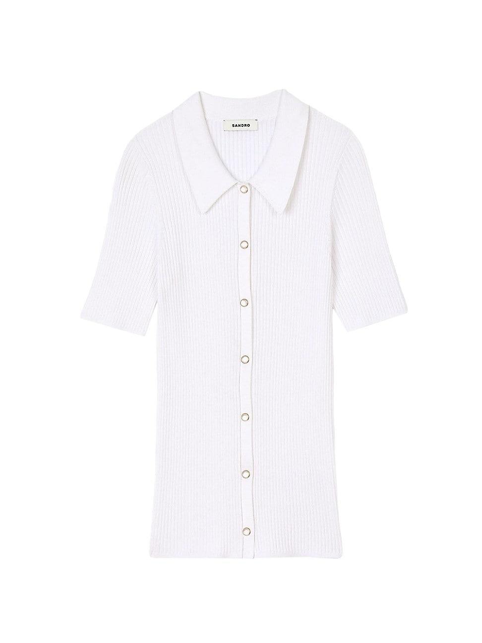 Womens Rib Knit Cardigan Product Image