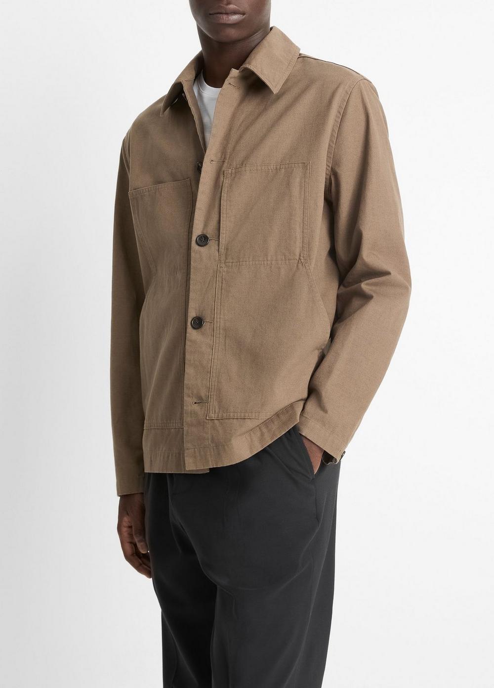 Cotton-Linen Utility Chore Jacket Product Image