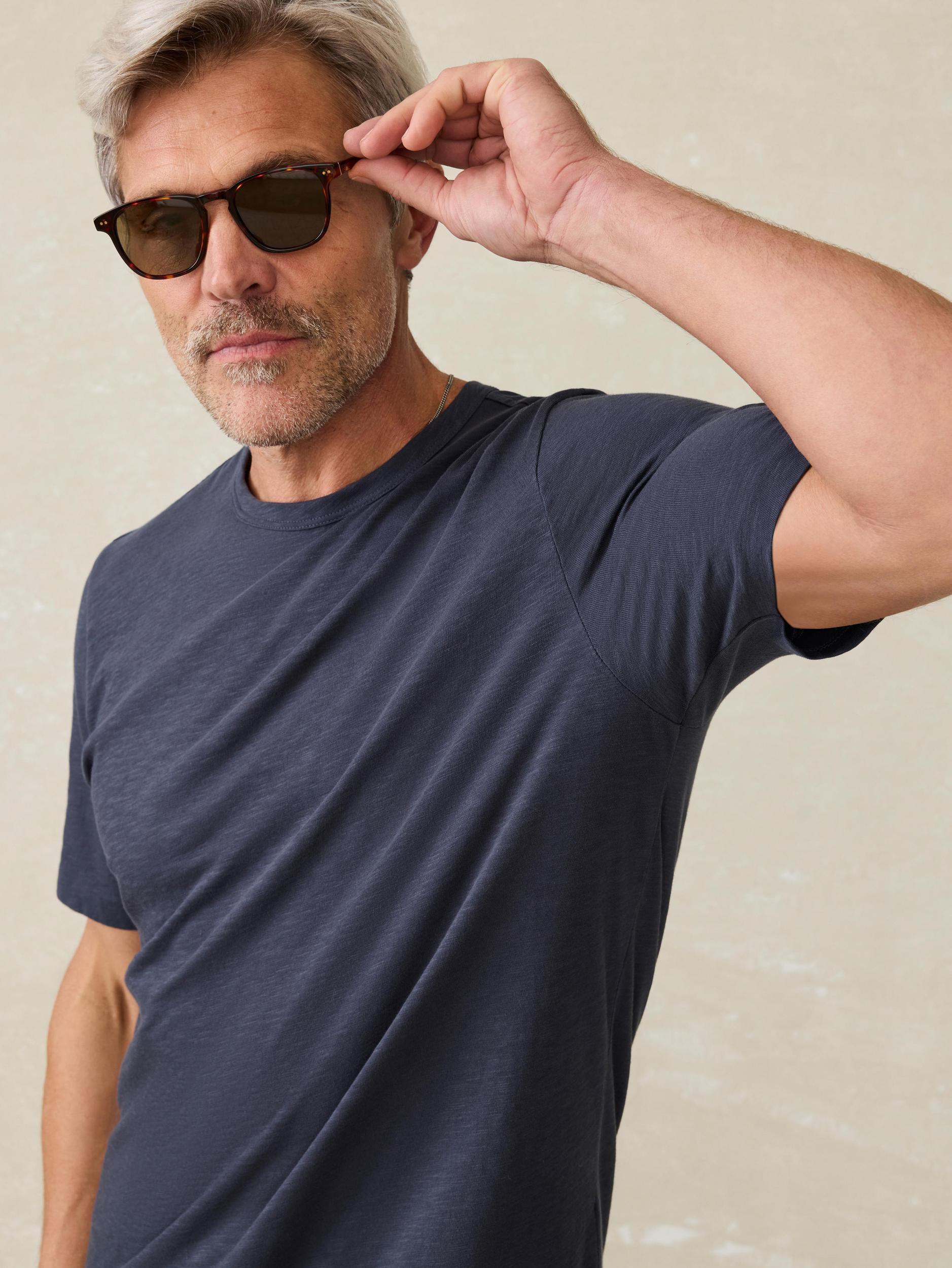 Sunwashed Regenerative Tee - Dune Navy Male Product Image
