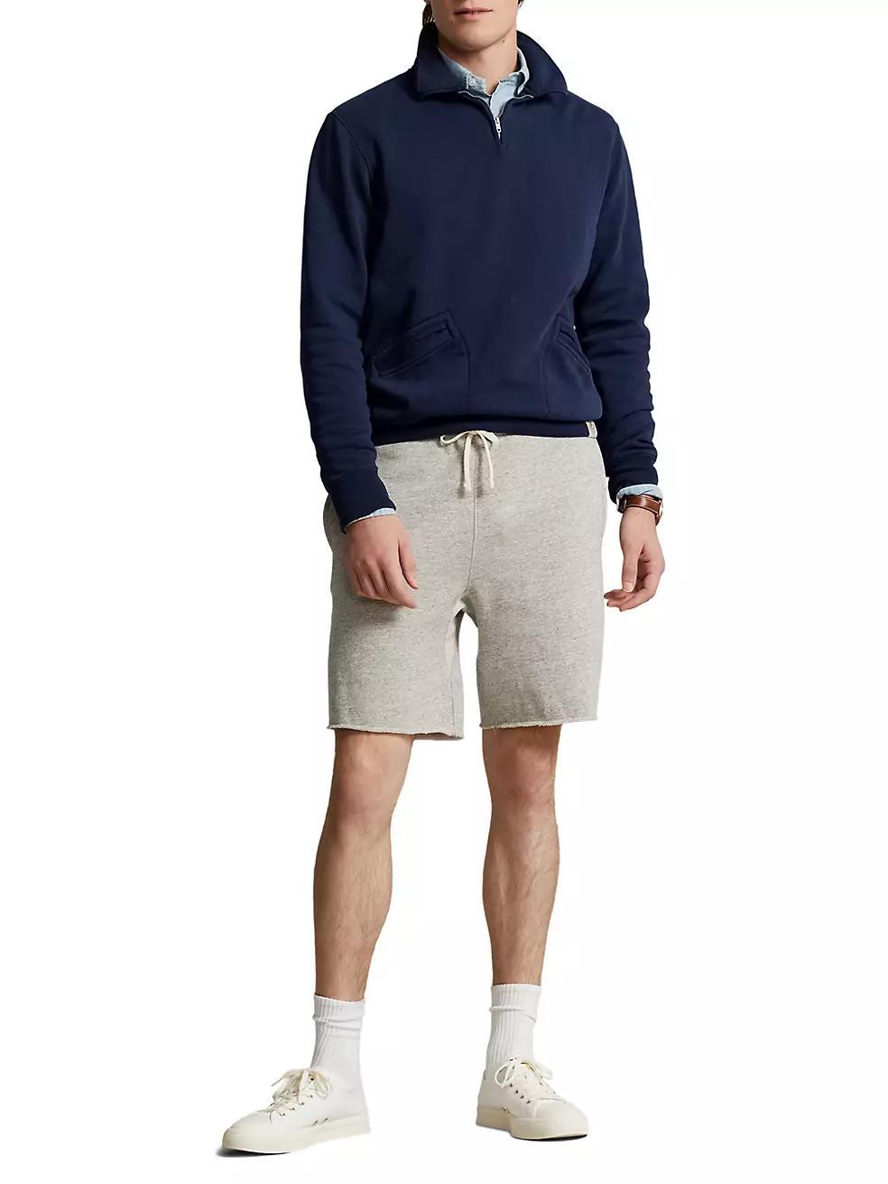 Half-Zip Fleece Long-Sleeve Polo Sweatshirt Product Image