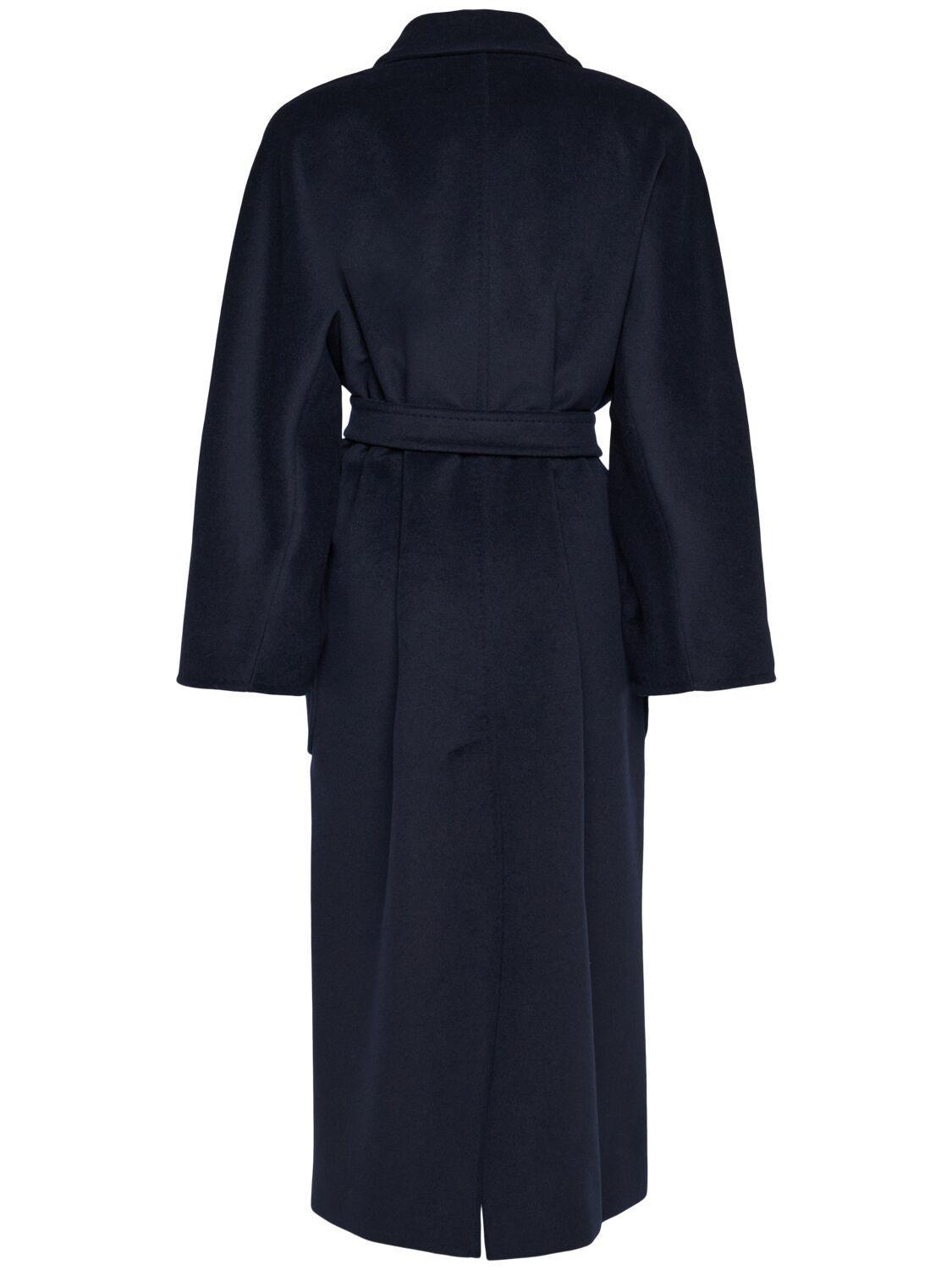 MAX MARA Locri Wool & Cashmere Long Coat In Navy Product Image