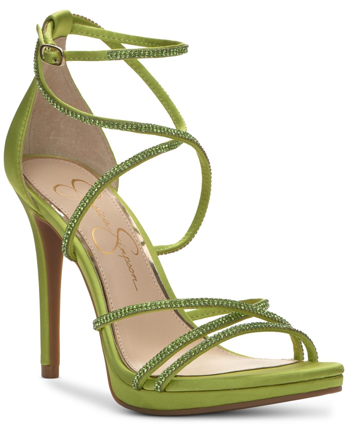 Jessica Simpson Jaeya Metallic Rhinestone Strappy Dress Sandals Product Image